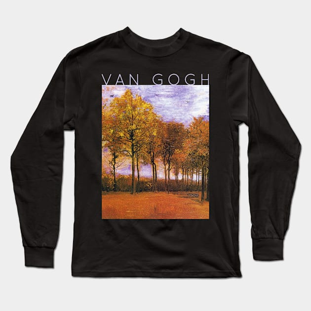 Van Gogh - Autumn Landscape Long Sleeve T-Shirt by TwistedCity
